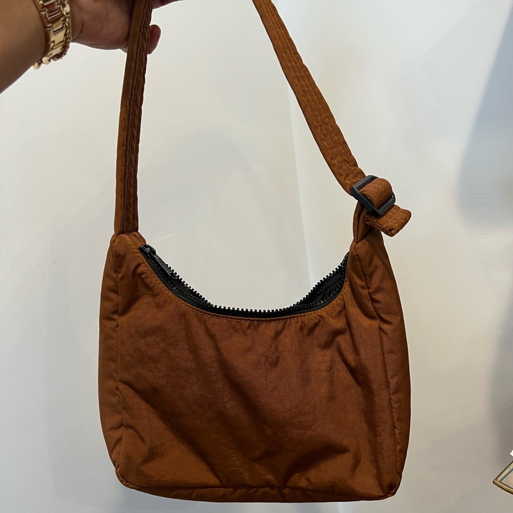 BROWN BAGGU MINI SHOULDER NYLON BAG - Picture 4 of 4